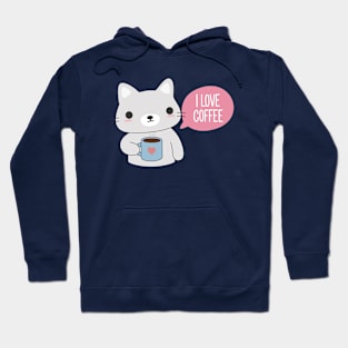 Cute Coffee Cat Hoodie